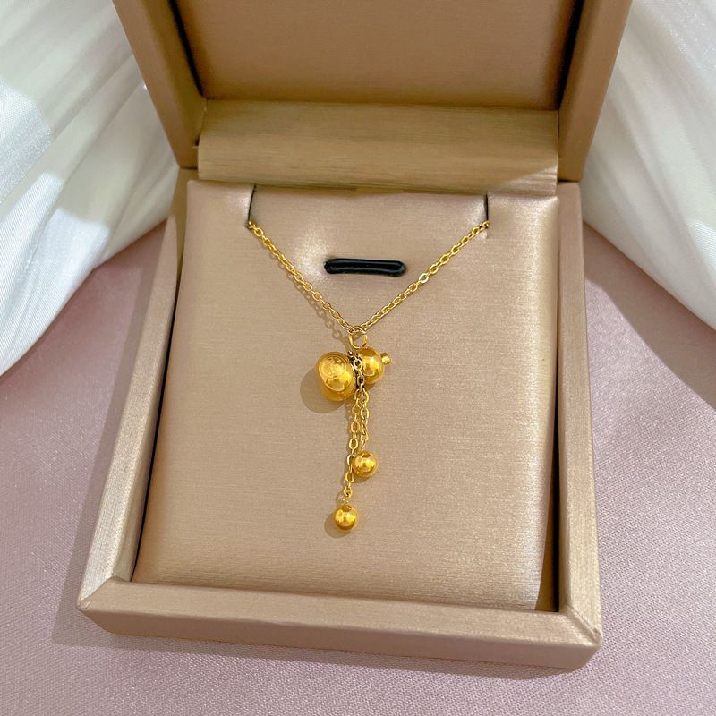 Body 【 Full Titanium Steel 】 Gourd Temperament, Genuine Gold Necklace In The Furnace, Female Lucky Ins. Net Red 【 】 Temperament, Furnace, Ins._ipsvogv.com