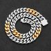 Women's Jewelry Gold And Silver Stitching Necklace Jewelry High End Hip Hop Stainless Steel Cuban Chain Female Sweater Chain Jewelry_ipsvogv.com