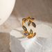 Women’s Jewelry Set Fashion Original Retro Chinese Style National Trend Enamel Leaf Open Ring Ancient Style Design Temperament Versatile Accessories_ipsvogv.com