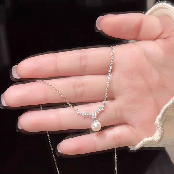 Pure Silver Mermaid Tear Necklace Women With Niche Temperament, Exquisite Design, High-end Collarbone Chain, Gift For_ipsvogv.com