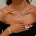 Jewelry & Accessories Zircon Water Drop Necklace Earrings Bracelet Set Accessories Daily Party_ipsvogv.com