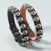 New Punk Style Men's Simple Versatile Alloy Skull Leather Bracelet_ipsvogv.com