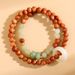 Laoshantan Landing Lotus Hetian Jade Double Loop Bracelet New Cultural Relics Buddha Beads Chinese Style Hand String_ipsvogv.com