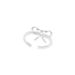 Korean Pearl Bow Double Layer Elastic Cross For Women's New Light Luxury Index Finger With Advanced Sense Ring_ipsvogv.com