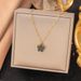 2024 Hot Selling Stainless Steel Gold Double-sided OL Mother Of Pearl Five Leaf Flower Necklace, Fashionable, Versatile_ipsvogv.com