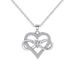 Infinity Symbol 8-character Peach Heart Sweater Chain, New Niche High-end Bow Love Necklace_ipsvogv.com
