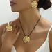 Hot selling metal wind alloy earring set, personalized and versatile, long women's necklace earrings_ipsvogv.com