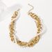 N11771 Metal Style Pearl Layered Neckchain for Women's Light Luxury and High Grade Vintage Middle Ages Necklace_ipsvogv.com