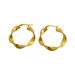 Electroplated Titanium Steel Retro Embossed Twist Large Earrings_ipsvogv.com