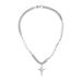 Pearl Star Cross Necklace Men, Trendy Hip-hop, High-end, Cool And Versatile, Niche Design, Collarbone Chain For Women_ipsvogv.com