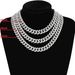 Personalized Hip Hop Men's Universal Full 3mm Diamond Studded Gold-plated Necklace Cuban Chain_ipsvogv.com