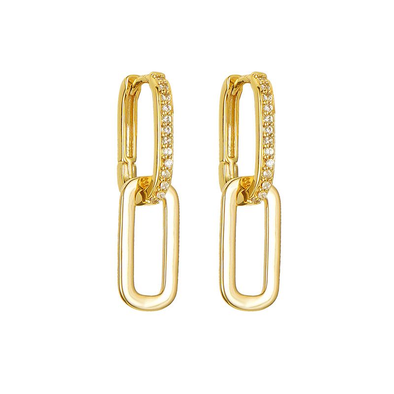 Electroplating creative earrings inlaid with zircon long earrings female copper earrings online celebrity_ipsvogv.com