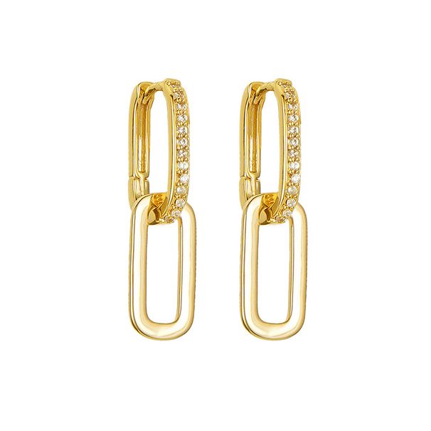 Electroplating creative earrings inlaid with zircon long earrings female copper earrings online celebrity_ipsvogv.com