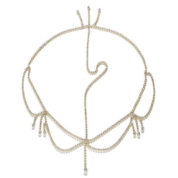 Hot-selling Fashion Bridal Wedding Fringe Forehead Chain Cross-border Personalized Rhinestone Hair Accessories Hair Chain Hair Chain_ipsvogv.com