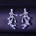 Hot-selling Jewelry Disordered Branch-shaped earrings Trendy Double Buckle Micro-inlaid Zircon earrings earrings_ipsvogv.com