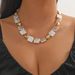 Multi Layered Irregular Necklace, Shaped Baroque Pearl Necklace Jewelry With A Sense Of Luxury_ipsvogv.com