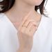 Unisex Letter H Trapezoidal Double Layer Ring Opening Adjustable Female Hand Jewelry Sweet Temperament Ins Style_ipsvogv.com