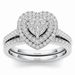 Sanjie Love Fashion Two Piece With Diamond Set Halo Ring_ipsvogv.com