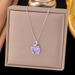 New Purple Colorful Shell Necklace For Women, With A High-end And Niche Design. Ins Style Micro Inlaid Exquisite_ipsvogv.com