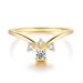 Jewelry Fashion V shaped Women's Ring Rose Gold Plated Zircon Accessories_ipsvogv.com