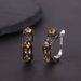 Personalized Dark Style Earrings Inlaid With Garnet Topaz Crystal Gemstone Earrings S925 Sterling Silver_ipsvogv.com