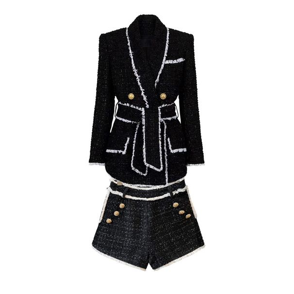 Women's Clothing tweed waist slimming foreign trade supply women's suit shorts suit in stock_ipsvogv.com
