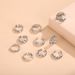 Japanese And Korean Made Vintage Opening Versatile Index Finger Joint Set Of 10 Ring Rings_ipsvogv.com