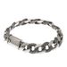 Pure S Korean Punk Bracelet Thai Dominant Men's Cuban Silver Chain Simple Fashion Couple Style_ipsvogv.com