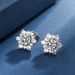 Live broadcast round square bag four high carbon diamond female ins heart shaped pure silver needle 5A zircon six claw_ipsvogv.com