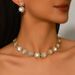 Women’s Jewelry Set Fashion Fashionable Bridal Suits Wedding Jewelry Necklace Earrings Bracelet Ring Round Simple Suit Dress Accessories_ipsvogv.com