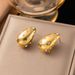Fashion Jewelry, Personalized Stainless Steel Gold-plated Micro Inlaid Hollow Three-dimensional Water Droplet Earrings_ipsvogv.com