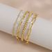 Women's Jewelry Simple Chain Bracelet Set Fashion Paper Clip Figaro Chain Versatile Bracelet_ipsvogv.com