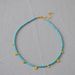 Small Niche Lapis Lazuli Turquoise Bead Gold Coin Pendant, Simple Temperament, Fine Necklace, Collarbone Chain_ipsvogv.com