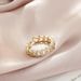 Small niche design, geometric Japanese and Korean style versatile women's winding cross inlaid zircon ring, adjustable_ipsvogv.com