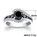 Cao Shi Inlaid Black Zircon Ring Fashion OL Women's Gift Headpiece_ipsvogv.com