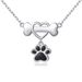 Love Necklace For Women, Fashionable Drop Glue Bone, Cute Dog Paw, Black Silver Jewelry Pendant_ipsvogv.com