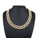 Men’s Jewelry Set Fashion 20mm Diamond Three Row Diamond Full Drill Bit Men's Alloy Necklace Cool Rap Hip Hop Cuban Chain_ipsvogv.com