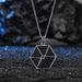 Personalized Instagram Style Black Hexagonal Geometric Pendant Necklace Ornament Hot Selling Jewelry_ipsvogv.com
