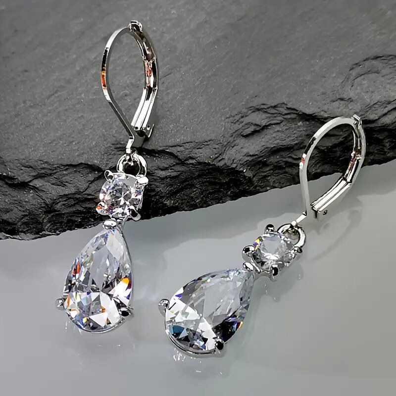 Cao Shi's Water Drop New Trendy Earrin, And Versatile Ladies, Elegant For Urban White Collars, Exquisite Bridal_ipsvogv.com