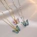 Colorful Butterfly Pendant With Collar Chain For Women's 2023 New Trendy Fashion Personalized Accessories Light Luxury_ipsvogv.com