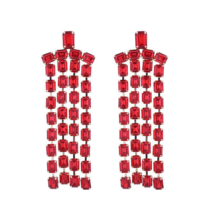 New Exaggerated Diamond Studded Long Tassel For Women With A Sense Of Luxury, Personality, Fashion, Internet Celebrity,_ipsvogv.com