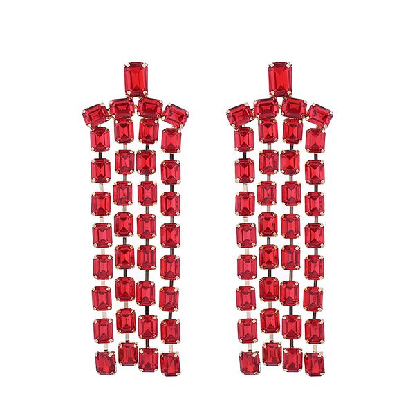 New Exaggerated Diamond Studded Long Tassel For Women With A Sense Of Luxury, Personality, Fashion, Internet Celebrity,_ipsvogv.com
