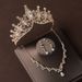 Baroque crown headdress atmosphere necklace earrings three piece set birthday crown bride wedding dress jewelry_ipsvogv.com