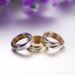 Pearl sand flower rotatable titanium steel ring colorful niche personality genderless ring hand jewelry_ipsvogv.com