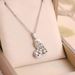 Sweet Zircon Heart Pendant Necklaces For Women Ladies Stainless Steel Neck Chain Jewelry Female Accessories_ipsvogv.com