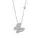 Silver Moissanite Full Diamond Butterfly Necklace For Women Simple And Versatile Temperament Clavicle Chain Earrings Set_ipsvogv.com