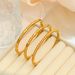 Women's Bracelets Stainless Steel High End Light Luxury Gold Bracelet Bamboo Round Bead Open Bracelet Gold Bangles_ipsvogv.com
