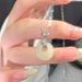 Silver Flash 999 Sterling Silver Safety Buckle Necklace, Light Luxury Niche Jade Pendant, 2024 New Birthday Gift_ipsvogv.com