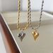 Blogger's Light Luxury Niche Design, Gold Silver Color Titanium Steel Heart Rice Bead Necklace, Women's Collarbone_ipsvogv.com