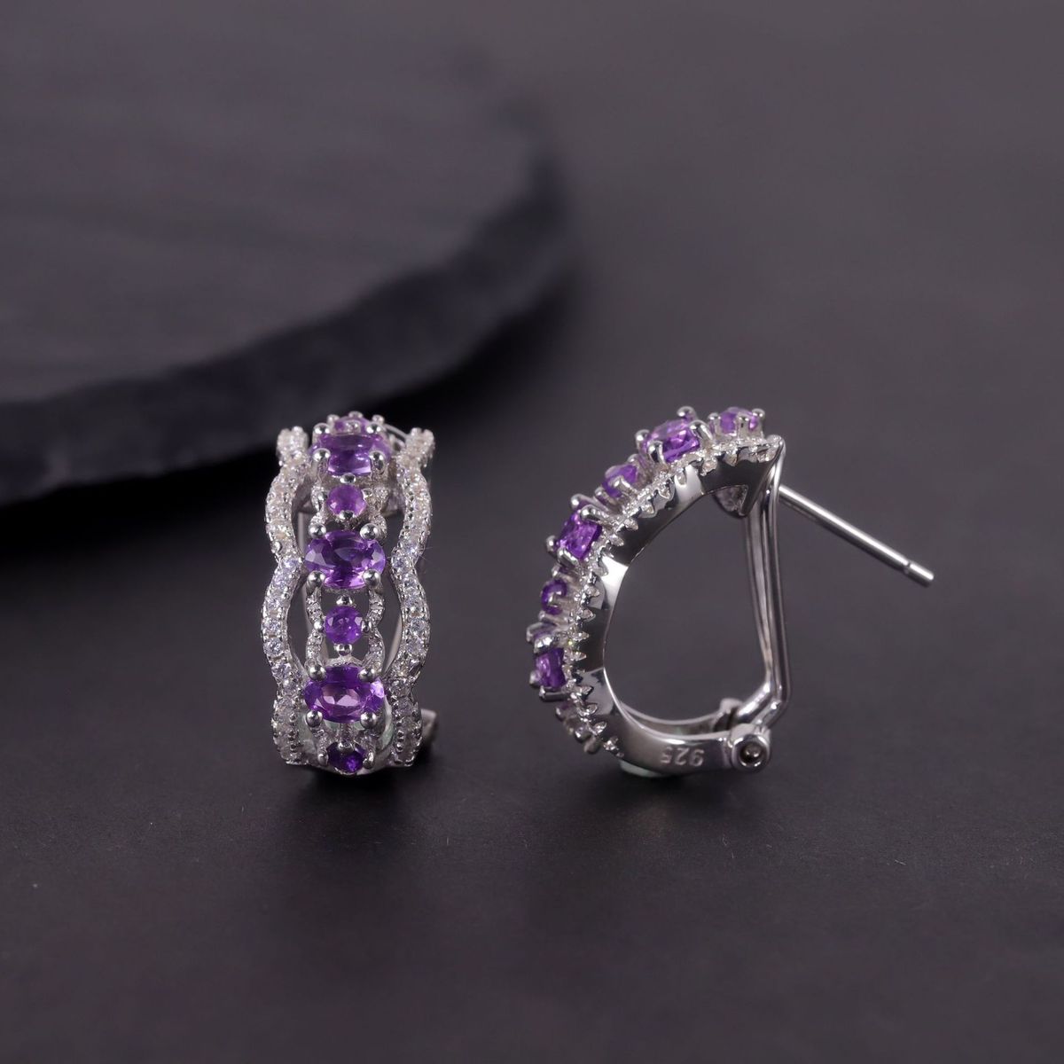 Elegant Natural Topaz Earrings New Style Group Inlaid Opal Opal Colored Gemstone Earrings S925 Sterling Silver High End_ipsvogv.com